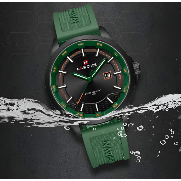 Reloj Naviforce Casual Nf9248t Crono Hombre Goma + Estuche