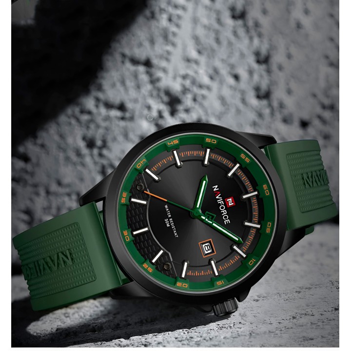 Reloj Naviforce Casual Nf9248t Crono Hombre Goma + Estuche