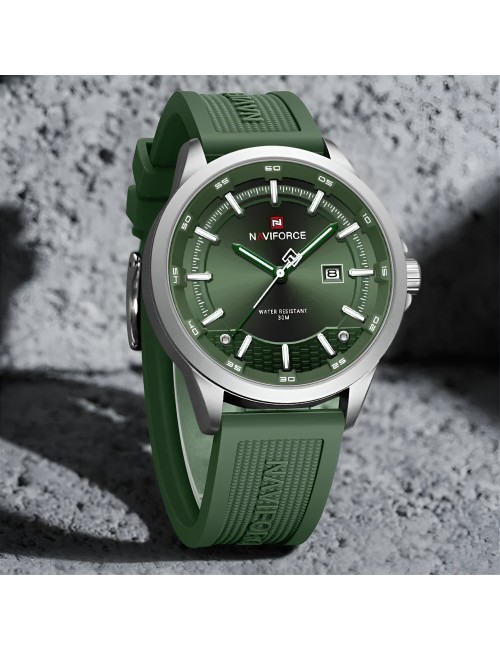 Reloj Naviforce Casual Nf9248t Crono Hombre Goma + Estuche