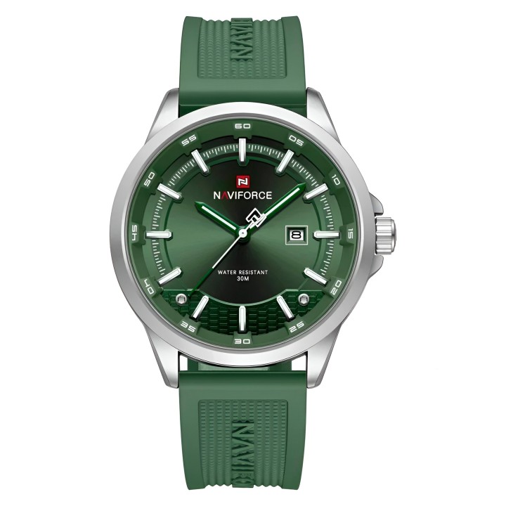 Reloj Naviforce Casual Nf9248t Crono Hombre Goma + Estuche