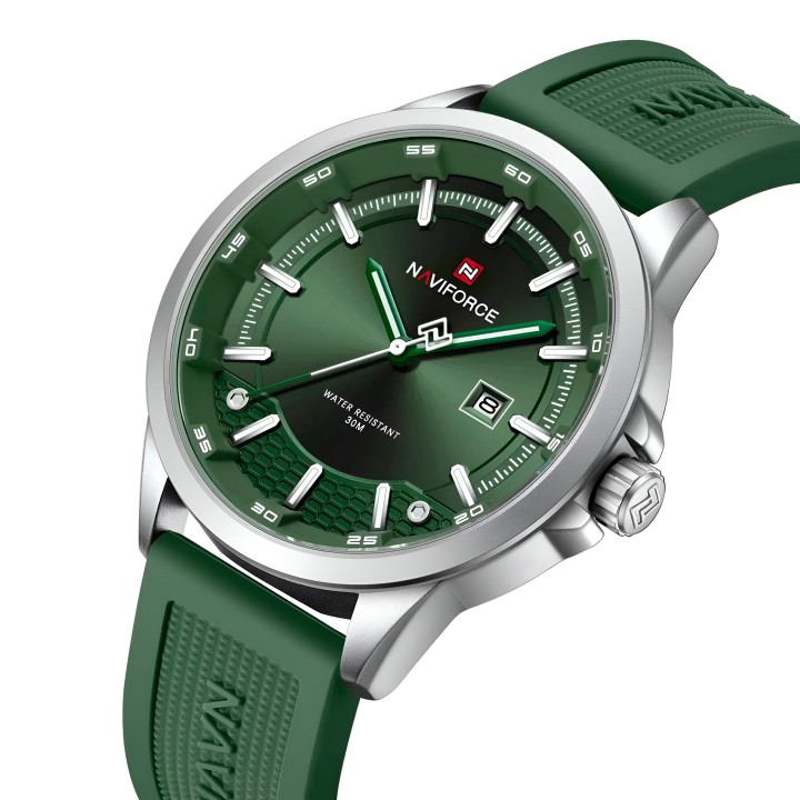 Reloj Naviforce Casual Nf9248t Crono Hombre Goma + Estuche