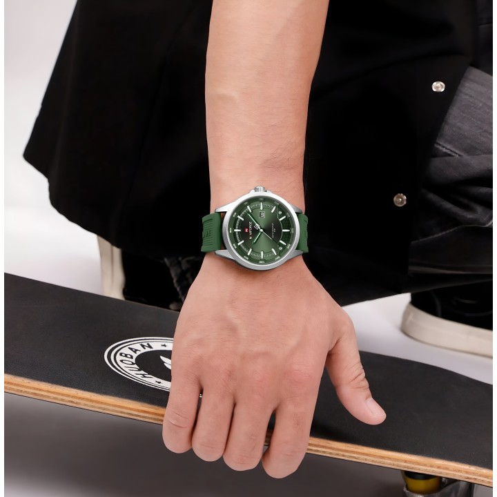 Reloj Naviforce Casual Nf9248t Crono Hombre Goma + Estuche