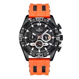 Reloj Naviforce Casual Nf8019 Crono Hombre Goma + Estuche