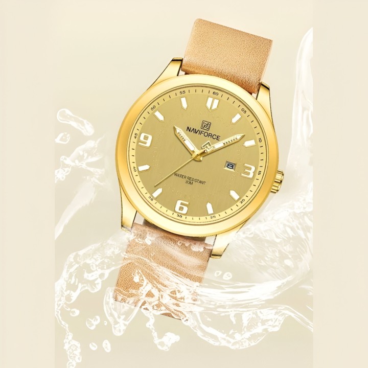 Reloj Naviforce Casual Nf8024 Crono Hombre Cuero + Estuche