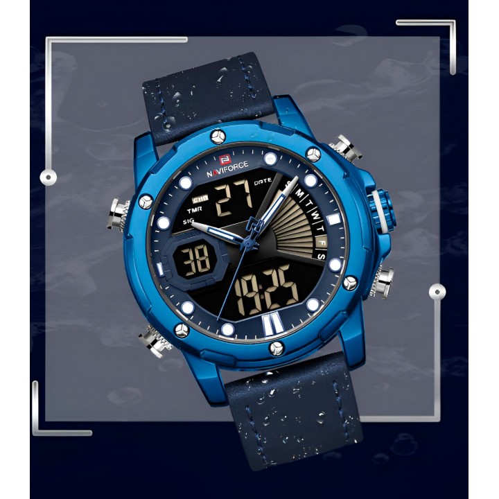 Reloj Naviforce Casual Nf9172 Crono Hombre Cuero + Estuche
