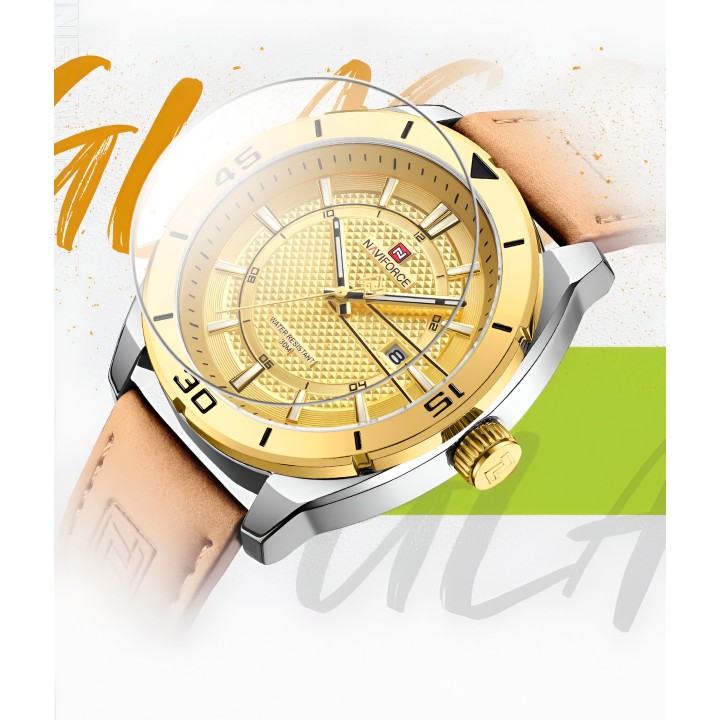 Reloj Naviforce Casual Nf9209 Crono Hombre Cuero + Estuche