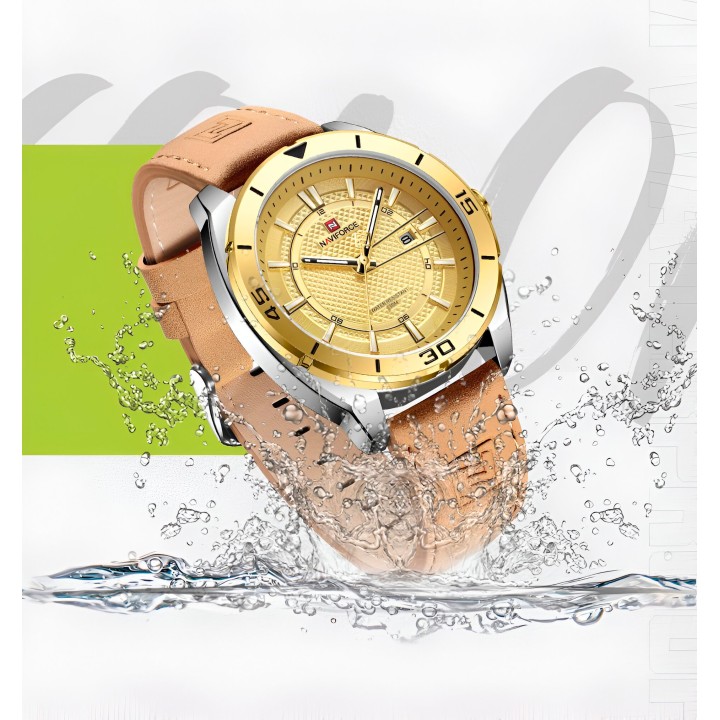 Reloj Naviforce Casual Nf9209 Crono Hombre Cuero + Estuche