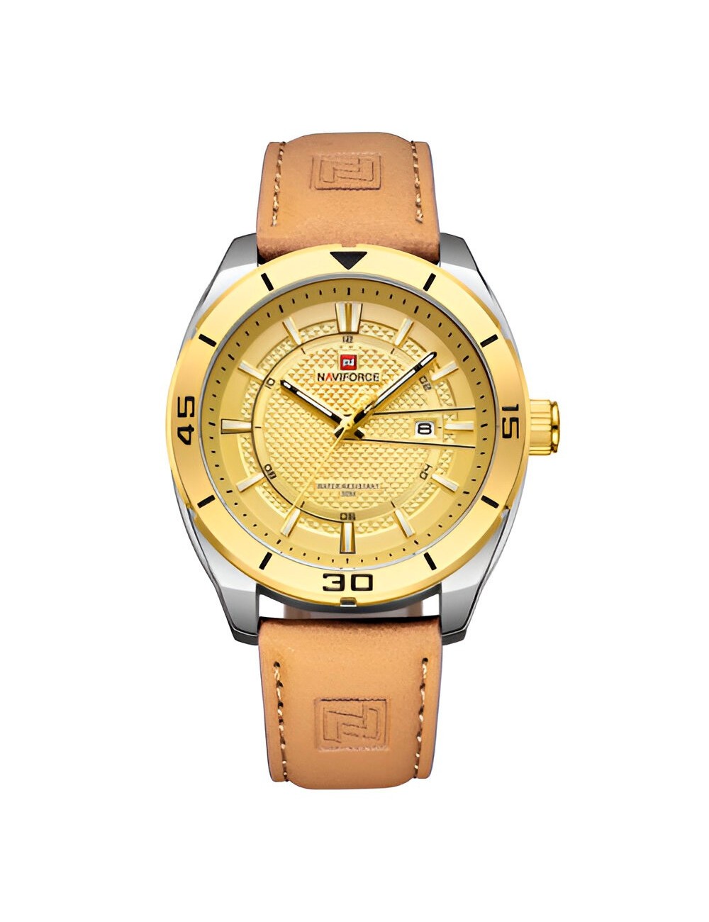 Reloj Naviforce Casual Nf9209 Crono Hombre Cuero + Estuche