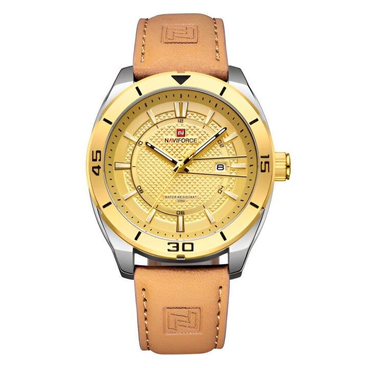 Reloj Naviforce Casual Nf9209 Crono Hombre Cuero + Estuche