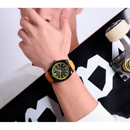 Reloj Naviforce Casual Nf9209 Crono Hombre Cuero + Estuche