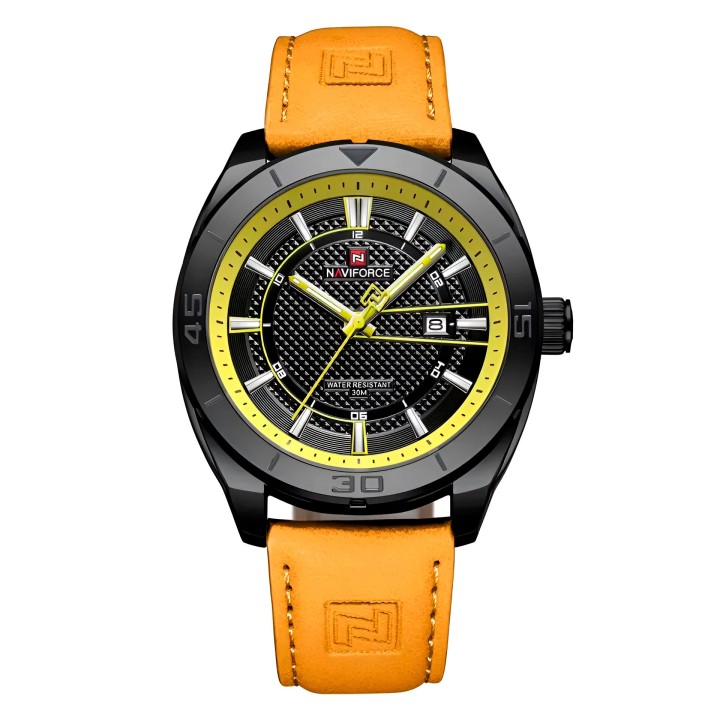 Reloj Naviforce Casual Nf9209 Crono Hombre Cuero + Estuche