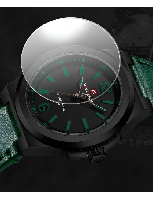 Reloj Naviforce Casual Nf9233 Crono Hombre Cuero + Estuche