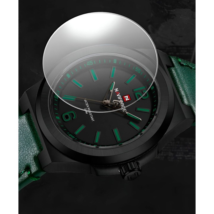 Reloj Naviforce Casual Nf9233 Crono Hombre Cuero + Estuche