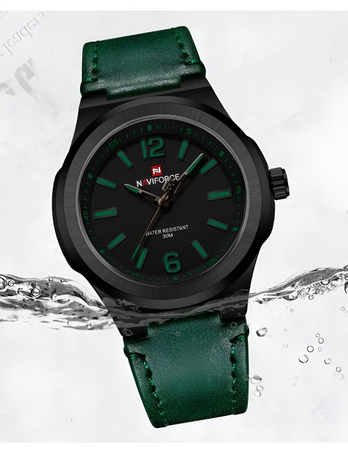 Reloj Naviforce Casual Nf9233 Crono Hombre Cuero + Estuche