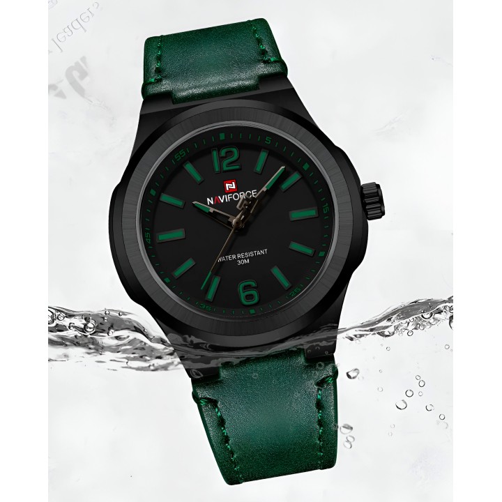 Reloj Naviforce Casual Nf9233 Crono Hombre Cuero + Estuche