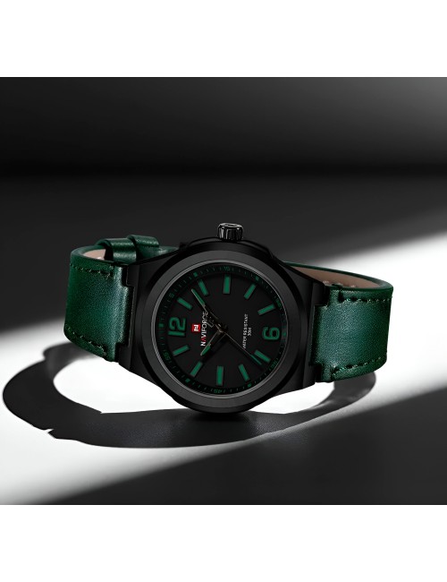 Reloj Naviforce Casual Nf9233 Crono Hombre Cuero + Estuche
