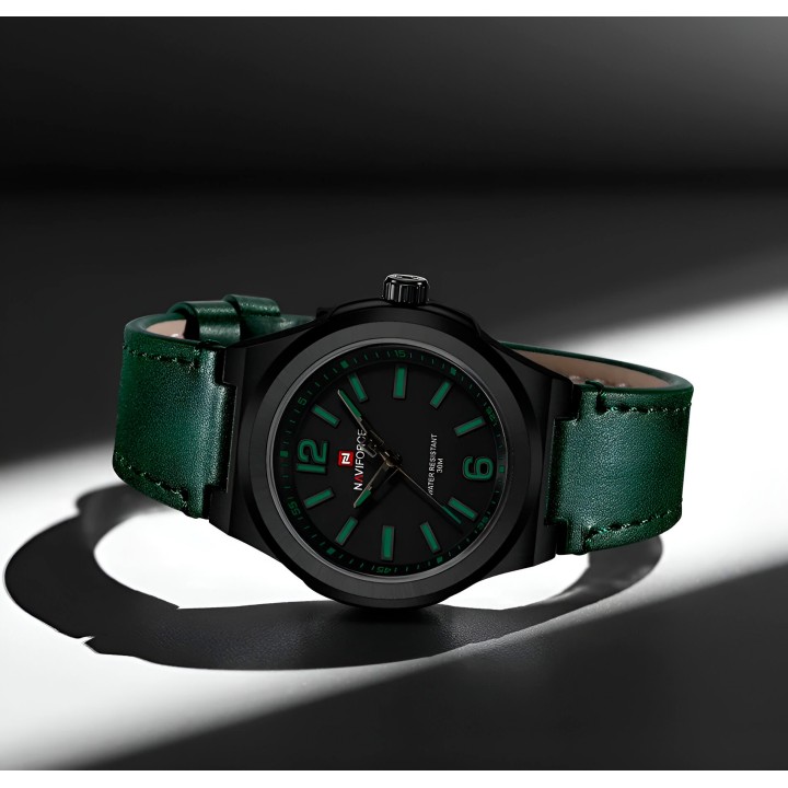 Reloj Naviforce Casual Nf9233 Crono Hombre Cuero + Estuche