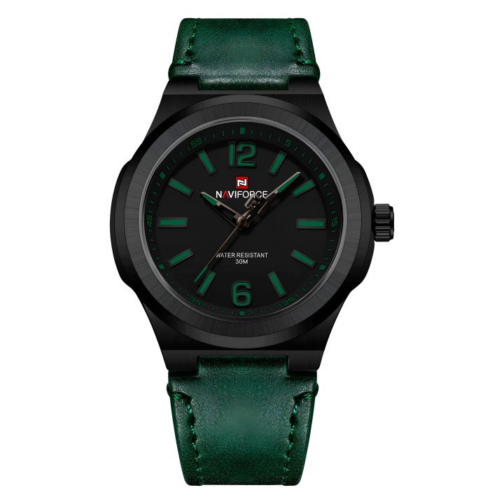 Reloj Naviforce Casual Nf9233 Crono Hombre Cuero + Estuche