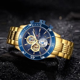 Reloj Naviforce Casual Nf9173m Crono Hombre Acero + Estuche