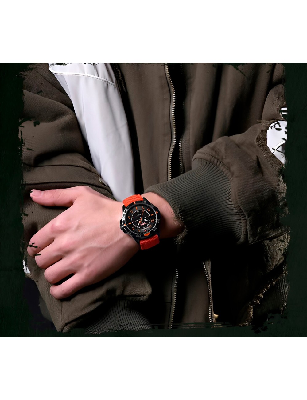 Reloj Naviforce Casual Nf9204n Crono Hombre Nylon + Estuche