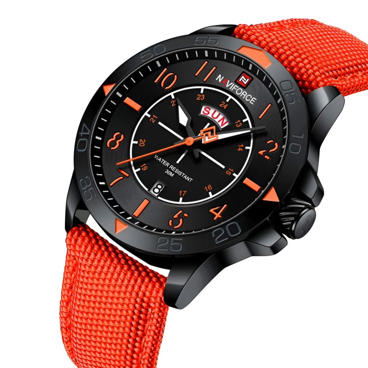 Reloj Naviforce Casual Nf9204n Crono Hombre Nylon + Estuche