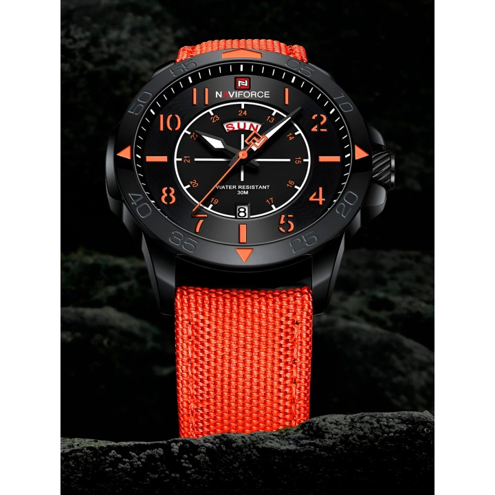 Reloj Naviforce Casual Nf9204n Crono Hombre Nylon + Estuche