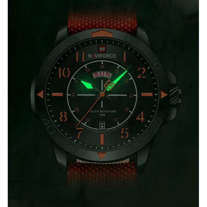 Reloj Naviforce Casual Nf9204n Crono Hombre Nylon + Estuche