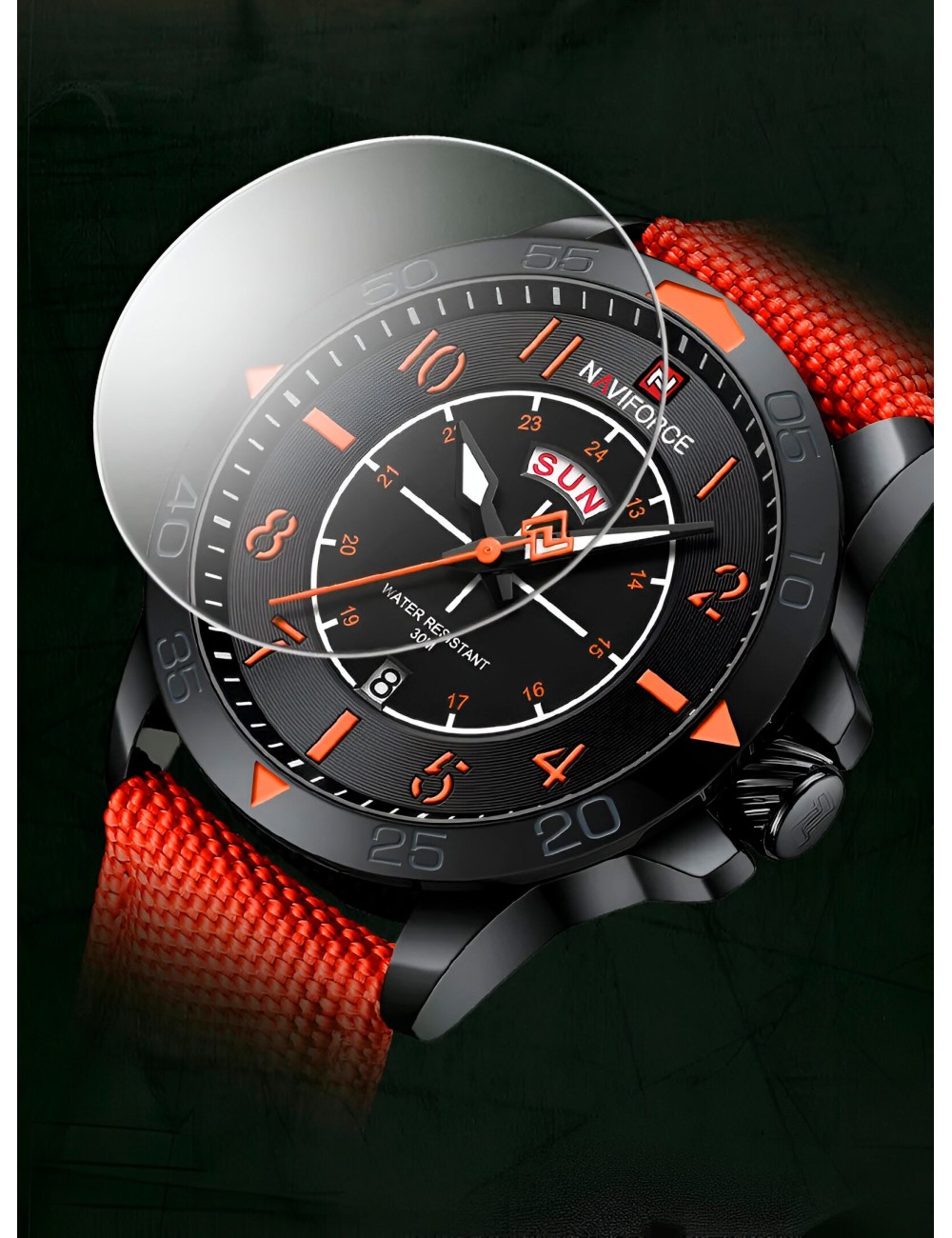 Reloj Naviforce Casual Nf9204n Crono Hombre Nylon + Estuche