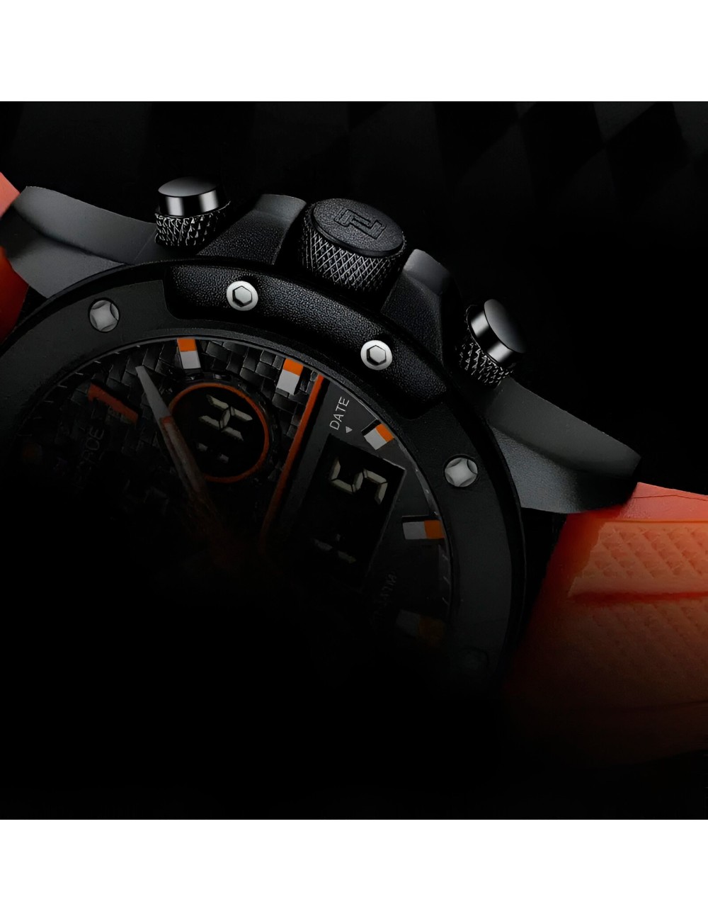Reloj Naviforce Casual Nf9221 Crono Hombre Goma + Estuche