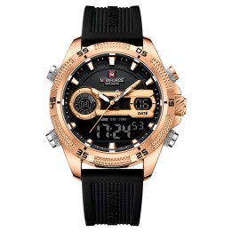 Reloj Naviforce Casual Nf9223 Crono Hombre Goma + Estuche