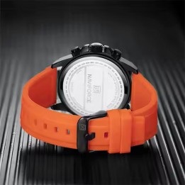 Reloj Naviforce Casual Nf8034 Crono Hombre Goma + Estuche