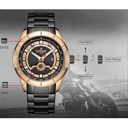 Reloj Naviforce Casual Nf9166 Crono Hombre Acero + Estuche