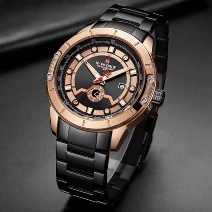 Reloj Naviforce Casual Nf9166 Crono Hombre Acero + Estuche