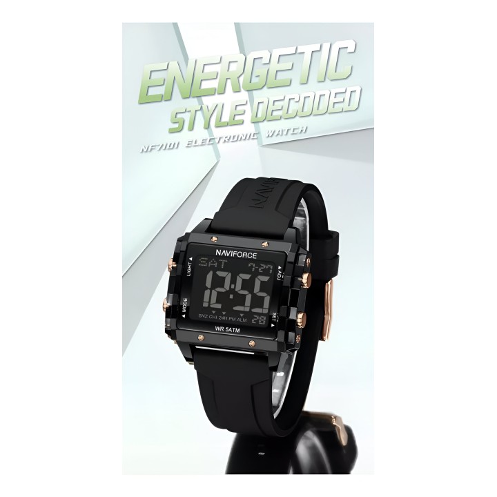 Reloj Naviforce Sport Nf7101 Digital Mujer Goma + Estuche