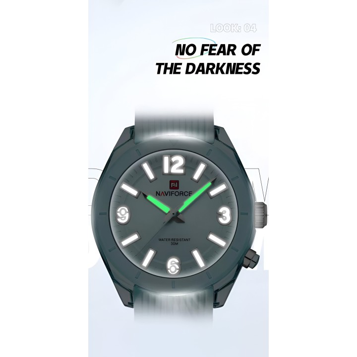 Reloj Naviforce Sport Nf7103 Mujer Goma Luz Led + Estuche