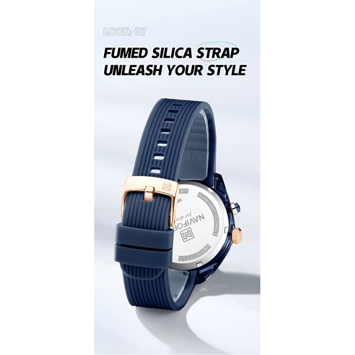 Reloj Naviforce Sport Nf7103 Mujer Goma Luz Led + Estuche