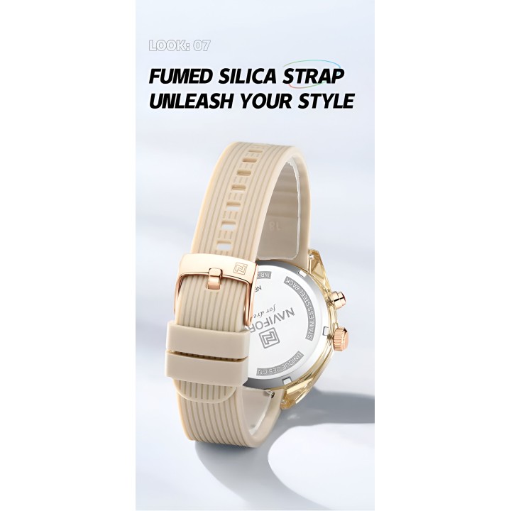 Reloj Naviforce Sport Nf7103 Mujer Goma Luz Led + Estuche
