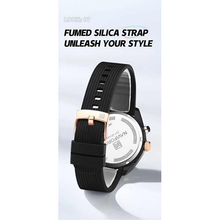 Reloj Naviforce Sport Nf7103 Mujer Goma Luz Led + Estuche