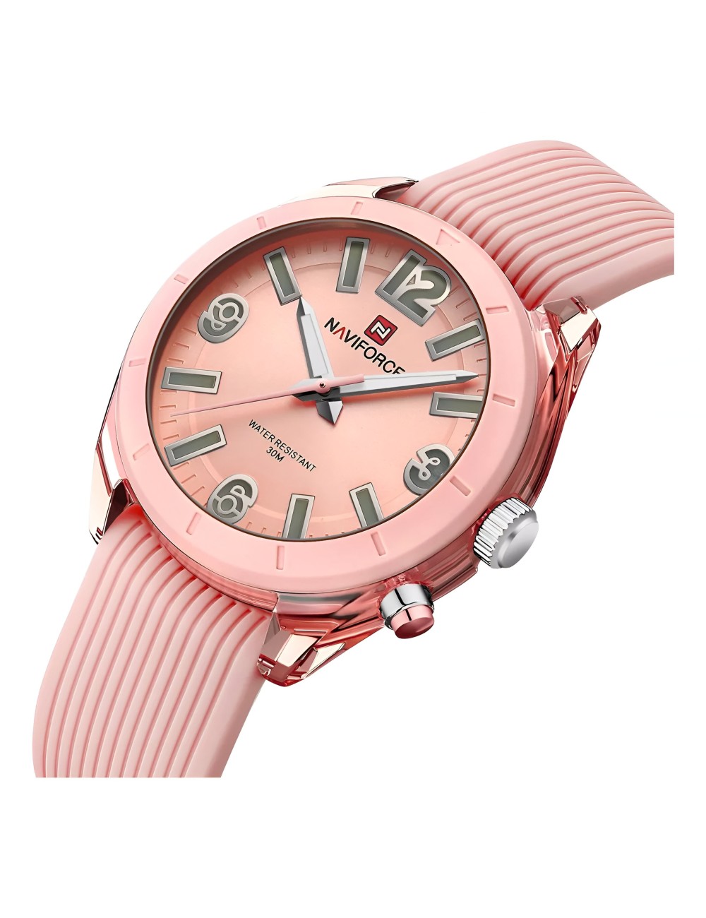 Reloj Naviforce Sport Nf7103 Mujer Goma Luz Led + Estuche