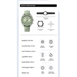 Reloj Naviforce Sport Nf7103 Mujer Goma Luz Led + Estuche