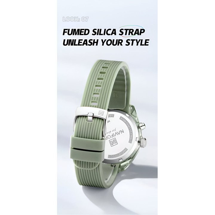 Reloj Naviforce Sport Nf7103 Mujer Goma Luz Led + Estuche