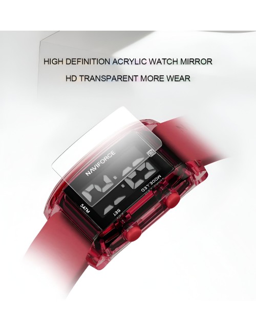 Reloj Naviforce Sport Nf7118 Digital Mujer Goma + Estuche