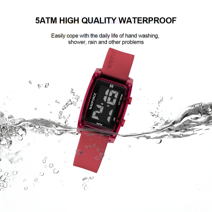 Reloj Naviforce Sport Nf7118 Digital Mujer Goma + Estuche