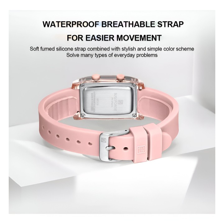 Reloj Naviforce Sport Nf7118 Digital Mujer Goma + Estuche