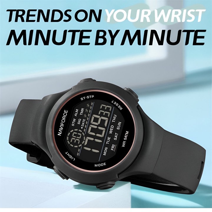 Reloj Naviforce Sport Nf7119 Digital Mujer Goma + Estuche