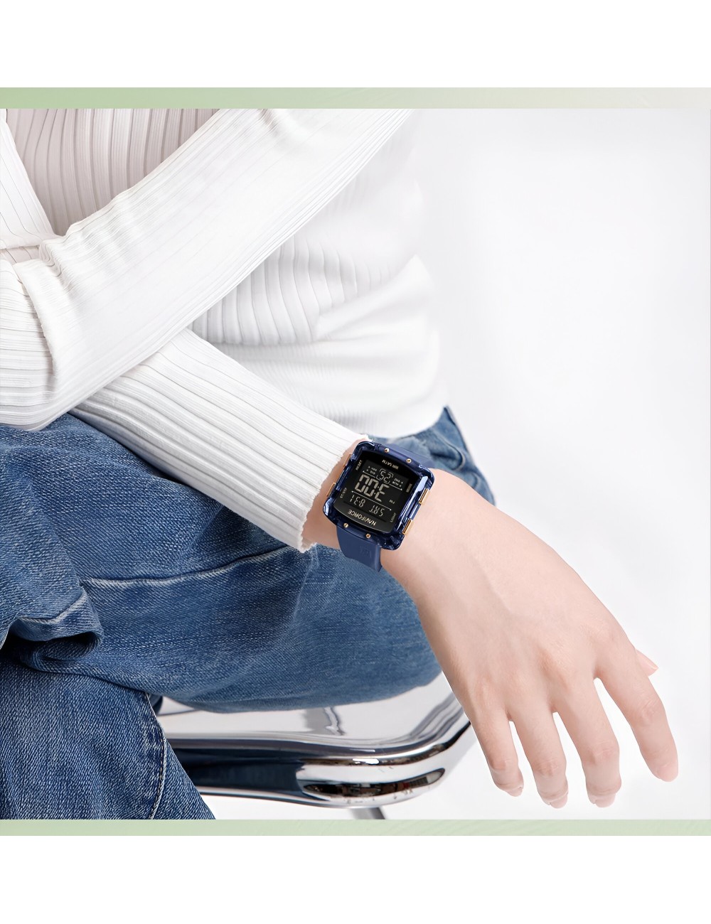 Reloj Naviforce Sport Nf7121 Digital Mujer Goma + Estuche