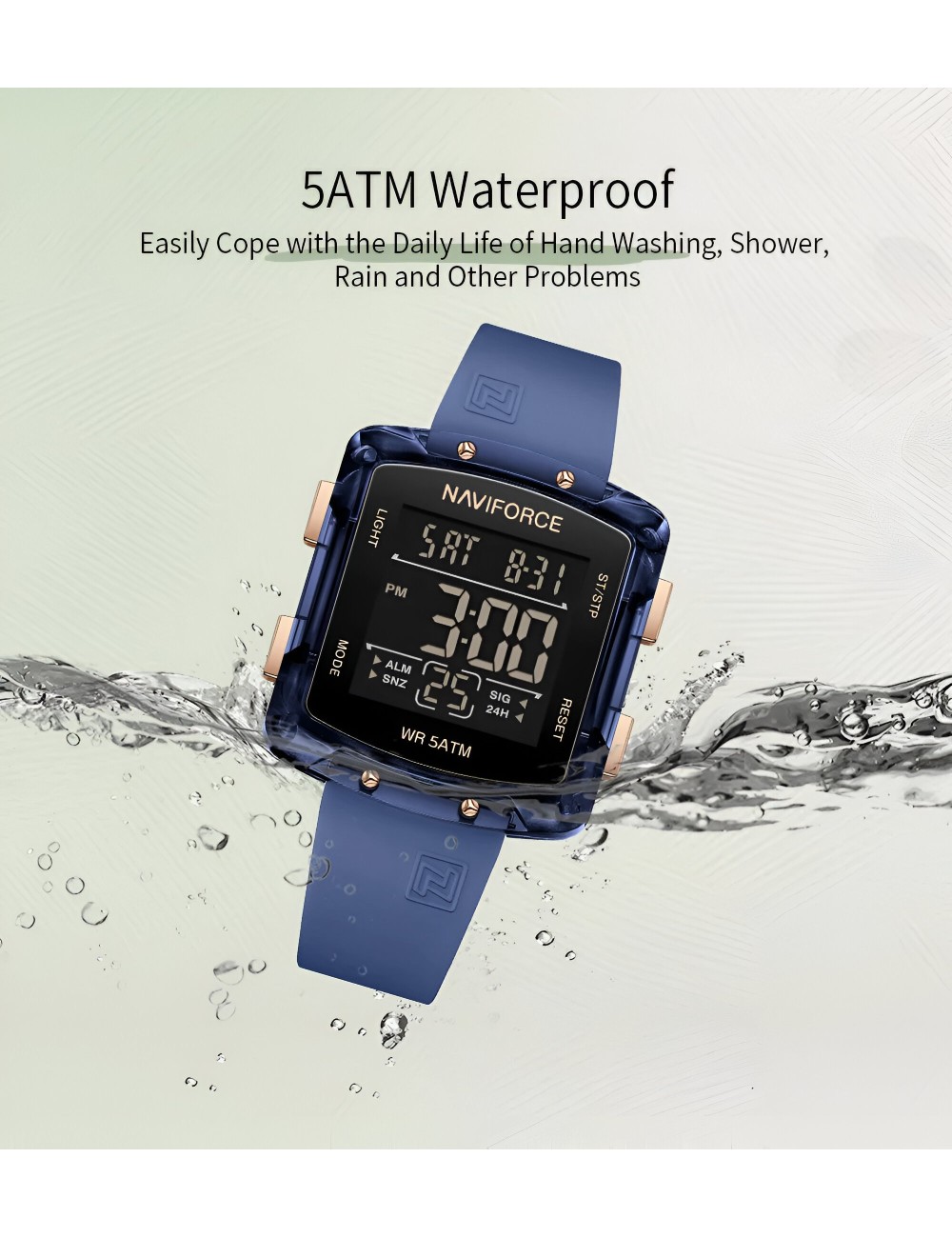 Reloj Naviforce Sport Nf7121 Digital Mujer Goma + Estuche