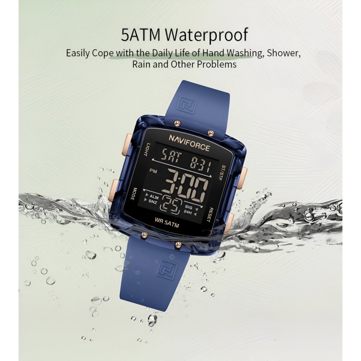 Reloj Naviforce Sport Nf7121 Digital Mujer Goma + Estuche