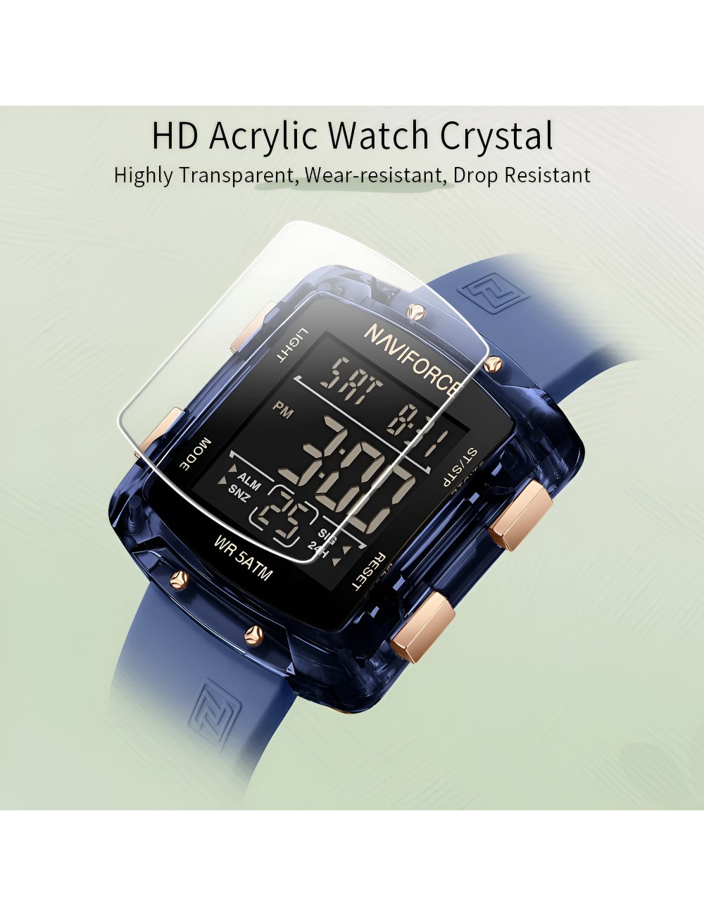 Reloj Naviforce Sport Nf7121 Digital Mujer Goma + Estuche