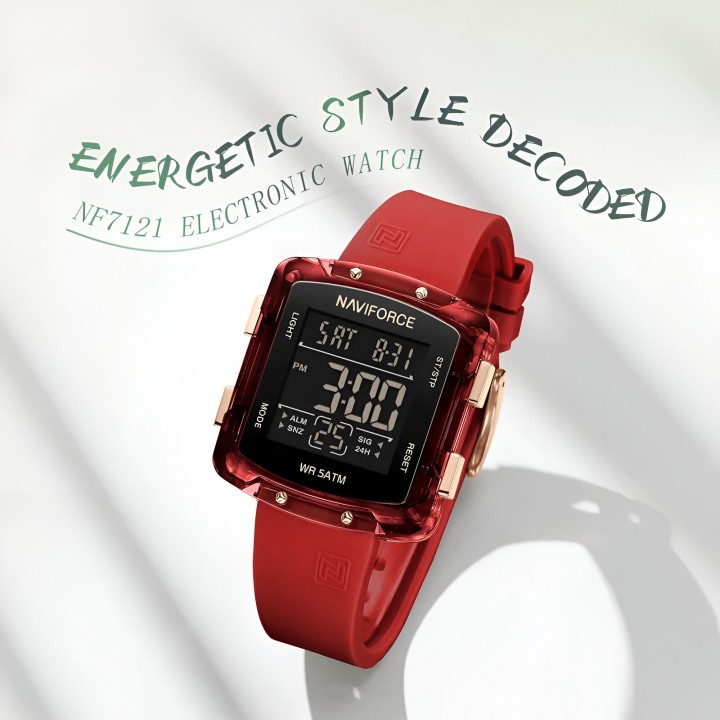 Reloj Naviforce Sport Nf7121 Digital Mujer Goma + Estuche